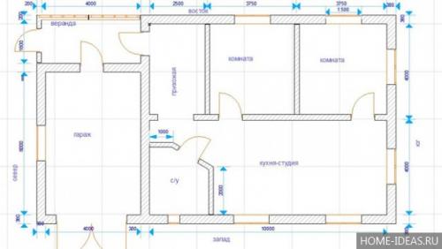 Проекты двух одноэтажных домов с цокольным этажом. 09