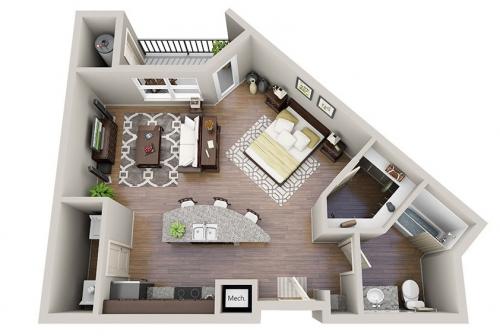 План однокомнатной квартиры. Лучшие варианты планов однокомнатной квартиры: уют и комфорт на 40 метрах