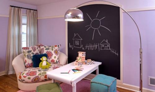 Какие преимущества имеет использование грифельной доски в интерьере. Плюсы и минусы