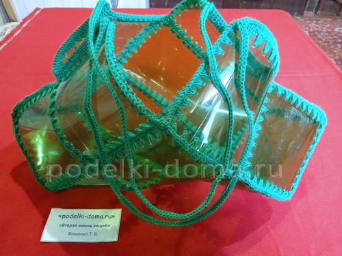 Что нужно для изготовления сумки из пластиковых бутылок. Сумка из пластиковых бутылок