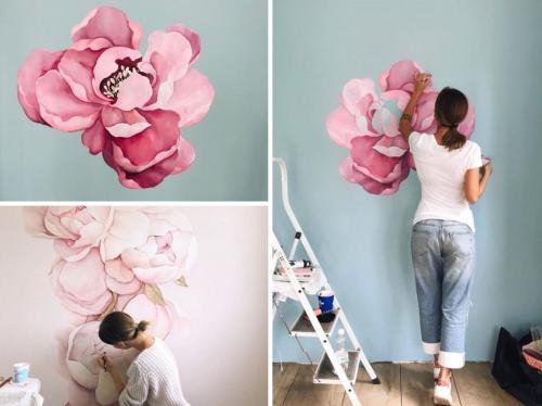 Декорирование стен своими руками и подручными средствами. Фотообои для украшения