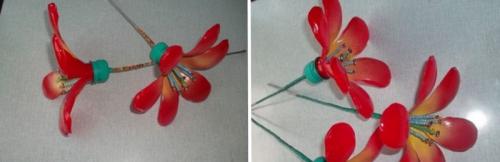 Как вырезать форму вьющихся цветов из пластиковой бутылки. Вариант 3 – кливии.