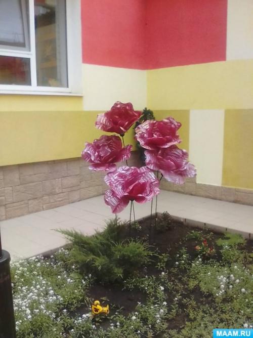 Простые цветы из пластиковых бутылок. Мастер-класс украшения из пластиковых бутылок «Необычные цветы»