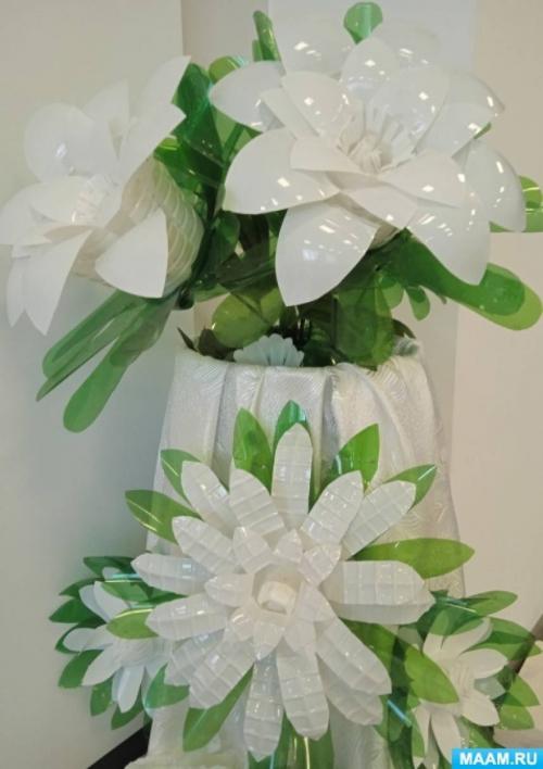 Какие инструменты и материалы необходимы для создания цветов из пластиковых бутылок. Мастер-класс по изготовлению цветов из пластиковой бутылки для оформления музыкального зала на выпускной