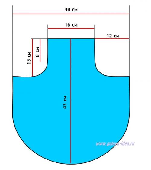 Выкройка детского фартука на 2 года. Как сшить детский фартук