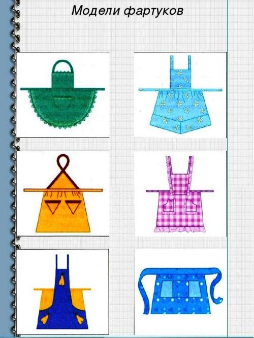 Готовая выкройка фартука. Основные модели фартуков