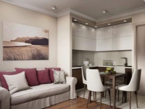 Идеи и примеры красивого дизайна однокомнатной квартиры. Нестареющая классика 07 Идеи и примеры красивого дизайна однокомнатной квартиры. Нестареющая классика 07