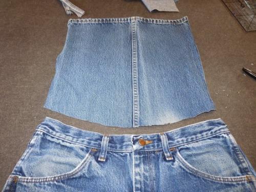 Как сшить мужской фартук из джинс. Как сшить фартук из старых джинсов?