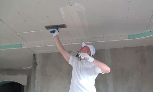 Шпаклевание потолка из гипсокартона под покраску. Поэтапная техника шпаклевания потолков