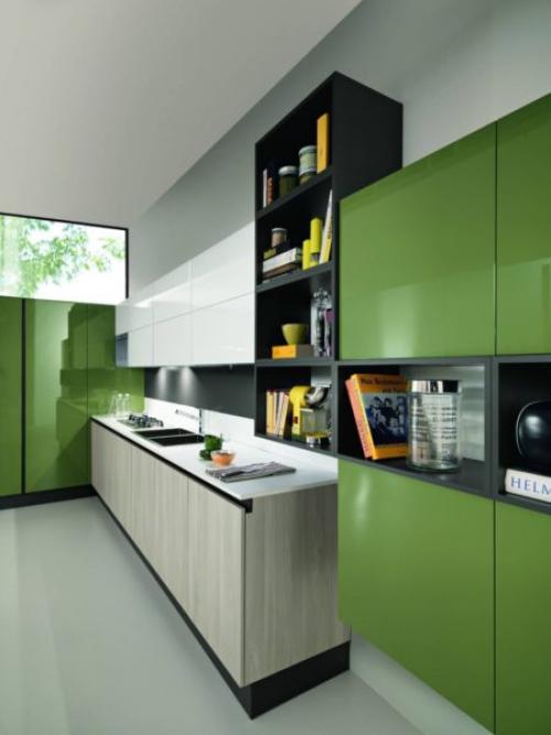 Зеленые оттенки на кухне и их сочетание с разными цветами. Сочетание цветов для зеленой кухни.