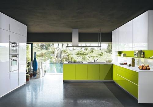 Зеленые оттенки на кухне и их сочетание с разными цветами. Сочетание цветов для зеленой кухни.