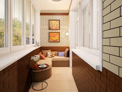 Отделка кирпичной стены на балконе. Кирпичный балкон: современное устройство и внутренняя отделка интерьера (75 фото)