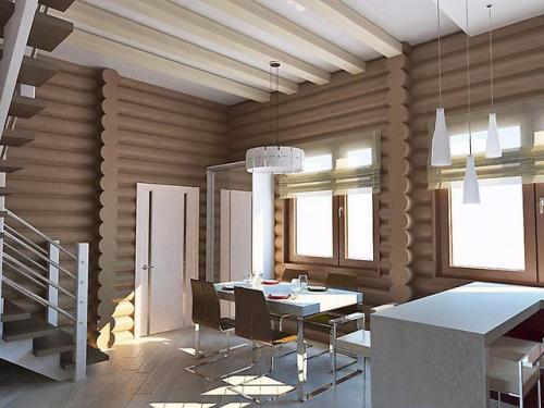 Внутренняя отделка деревянного дома из бревна. Отделка бревенчатого дома: общая характеристика