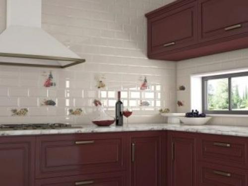 Фартук для кухни из керамической плитки. Способы укладки 17 Фартук для кухни из керамической плитки. Способы укладки 17