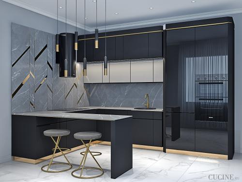 Керамическая плитка для фартука на кухню. Стандарты фартука на кухне 06