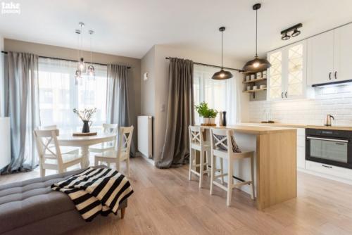 Кухонный гарнитур с островом для маленькой кухни. Современная кухня с островом