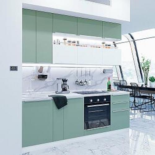 Бело зеленая кухня в интерьере: как создать уютный и стильный интерьер 04 Бело зеленая кухня в интерьере: как создать уютный и стильный интерьер 04