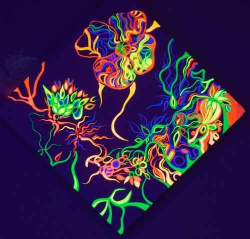 Люминесцентные рисунки на стенах. Великолепные картинки, светящиеся в ультрафиолете