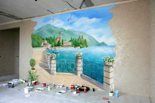 Ручная роспись стен. Роспись стен в интерьере — особенности, варианты дизайна и стильные идеи сочетания в оформлении