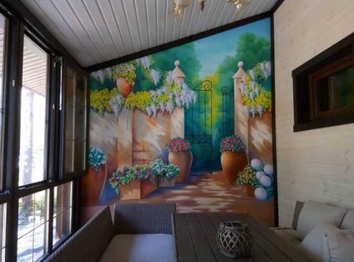 Художественная роспись стен в гостиной. Роспись стен: 110 фото и видео, как сделать художественное оформление стен своими руками