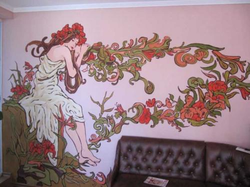 Роспись стен основы. Роспись стен в интерьере — особенности, варианты дизайна и стильные идеи сочетания в оформлении