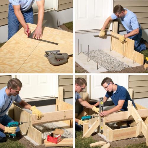 Крыльцо в скандинавском стиле. Фундамент для крыльца