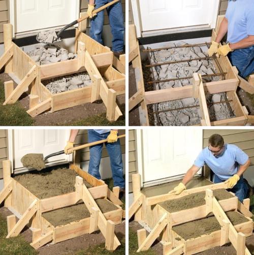 Крыльцо в скандинавском стиле. Фундамент для крыльца