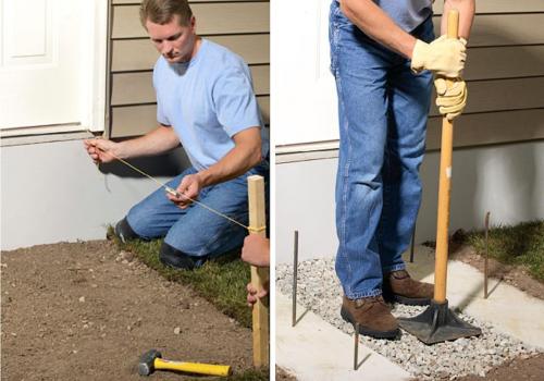 Крыльцо в скандинавском стиле. Фундамент для крыльца