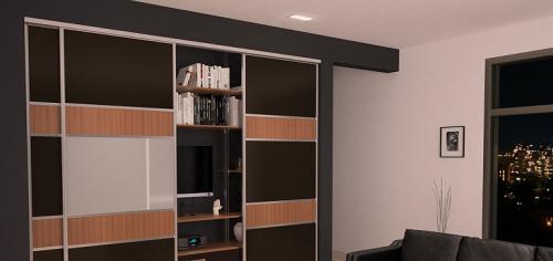 Натяжной потолок и высокий шкаф. Встроенный шкаф и натяжной потолок –, как совместить и что установить раньше