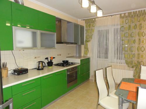 Зеленые стены на кухне. Дизайн зеленой кухни: фото примеры реальных интерьеров