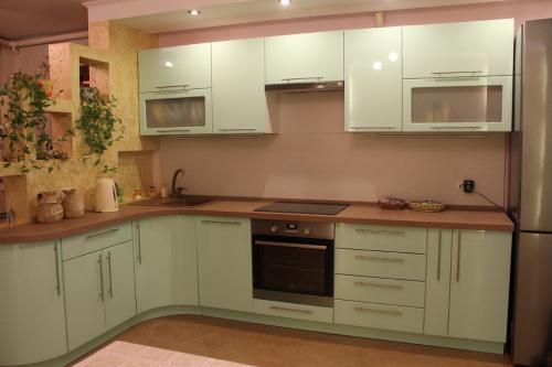 Зеленые стены на кухне. Дизайн зеленой кухни: фото примеры реальных интерьеров