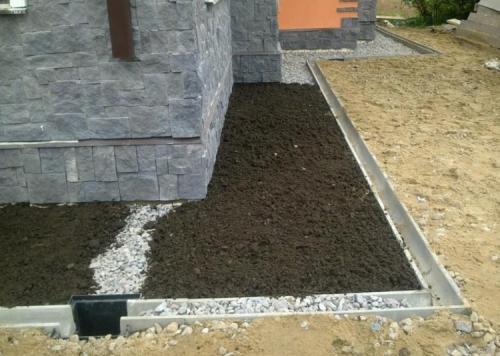 Нужна ли отмостка для плитного фундамента